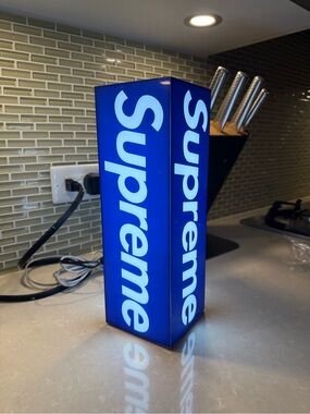 Supreme Blue LED Box Logo Lamp